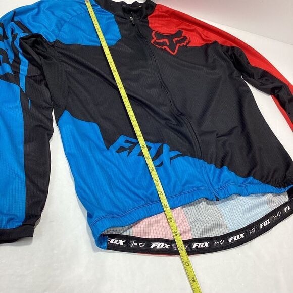 Fox Brand Cycling Jacket Bicycle Racing Coat With Back Pouches Pocket XL - Picture 11 of 12